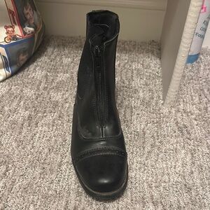 Black Leather Ankle Boot